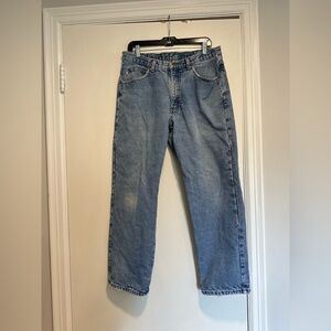 Vintage LL Bean Fleece Lined Size 34 x 33 Double L Jeans Classic Fit Pants.